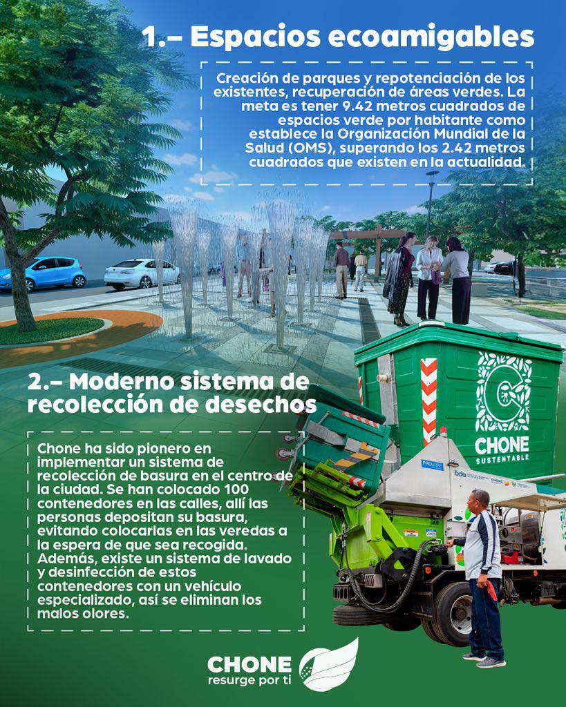 Múltiples razones hacen que Chone sea un cantón sustentable